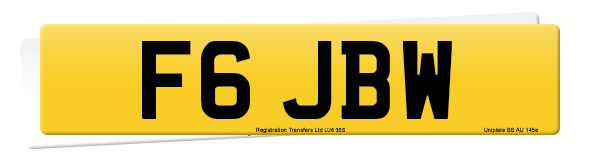 Registration number F6 JBW
